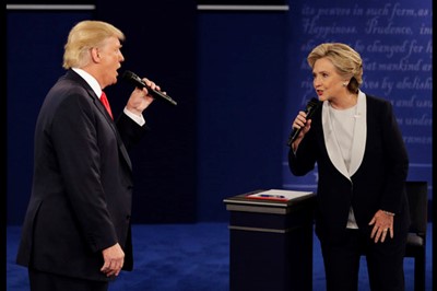 Who won the second presidential TV debate, Donald Trump or Hillary Clinton?